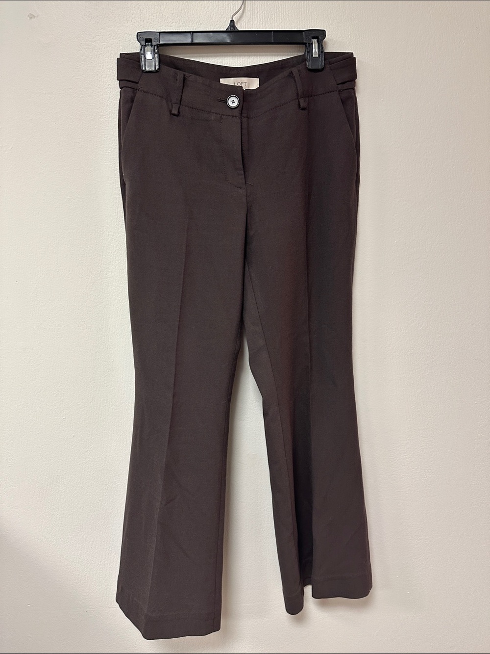 LOFT Chocolate Brown Flare Leg Work Pants